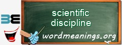 WordMeaning blackboard for scientific discipline